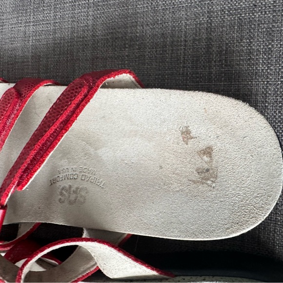 SAS Red Strappy Sandals - Picture 5 of 7